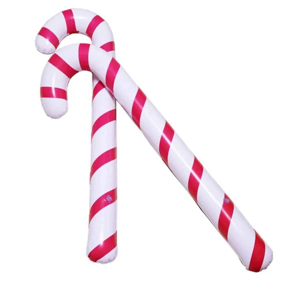 Tongkat Natal Tiup Balon Lollipop Dekorasi Natal Selamat untuk Rumah Ornamen Natal Luar Ruangan Dekorasi Navidad Hadiah Noel