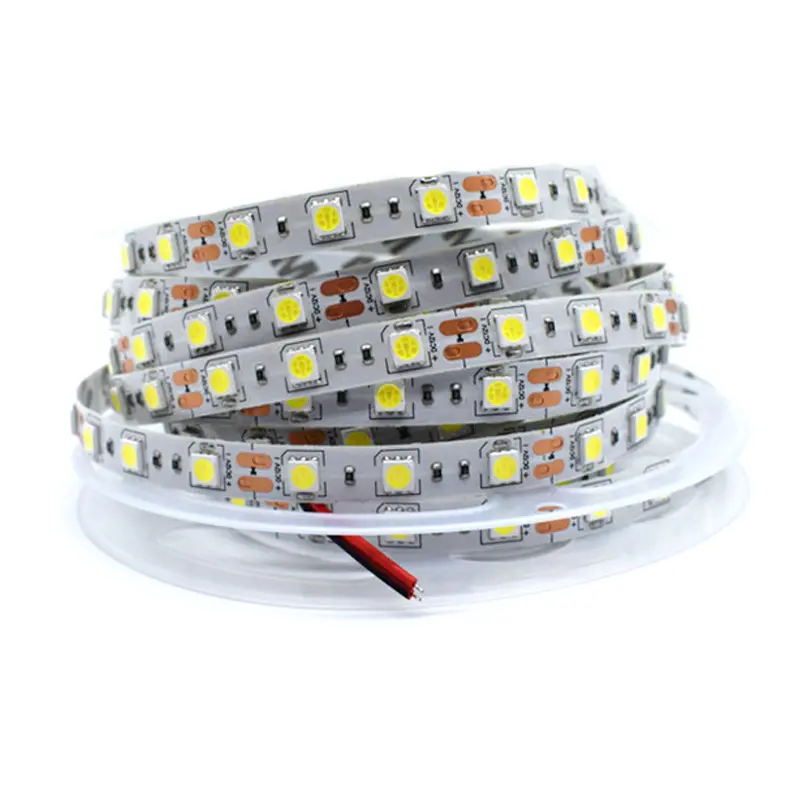 12V 60 Led Per Meter Tahan Air IP65 5050 5M 300Led Putih Merah Biru Fleksibel Strip Lampu Led