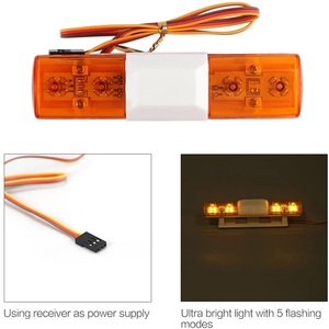 RC Model LED polis gece flaş ışığı lamba 1/10 1/8 RC HSP Trx4 Tamiya CC01 4WD eksenel SCX10 modeli araba - Product Image 3