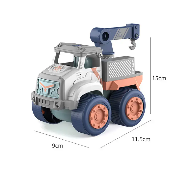 Fai da te camion ingegneria veicolo da costruzione modello di plastica auto camion trasportatore giocattolo giocattoli musicali scorrevole treno di attrito per il bambino