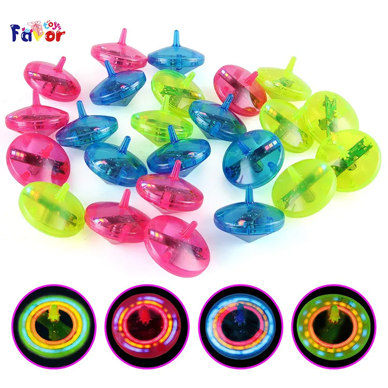 LED Light Up MINI SPINNING Tops Novelty จำนวนมากของเล่น PARTY Favors (Pack of 24)