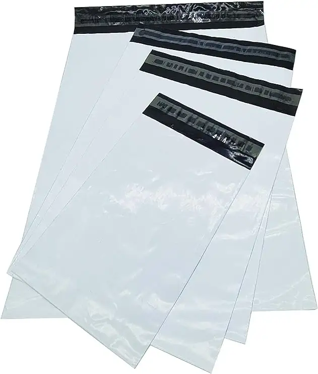 Белые почтовые пакеты, прочные упаковочные конверты, полиэтиленовые почтовые пакеты с 100 (по 25 штук: 6,5x9, 9x12,10x14,12x16)