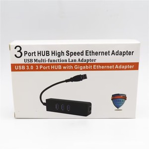 3.0 USB ad alta velocità 3 porta HUB con adattatore Ethernet USB Multi-funzione Lan adattatore Gigabit - Product Image 6