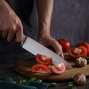 Đầu bếp dao 8-inch Pro Carbon cao thép không gỉ với Acrylic gỗ xử lý thêm sắc nét và thân thiện với môi dao nhà bếp - Product Image 6