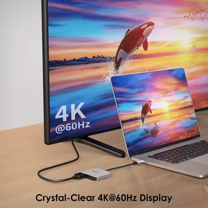 WAVLINK 3合1 USB C双HDMI适配器87w电源传输4K @ 60hz Pro/Air Thunderbolt视频分配器转换器 - Product Image 3
