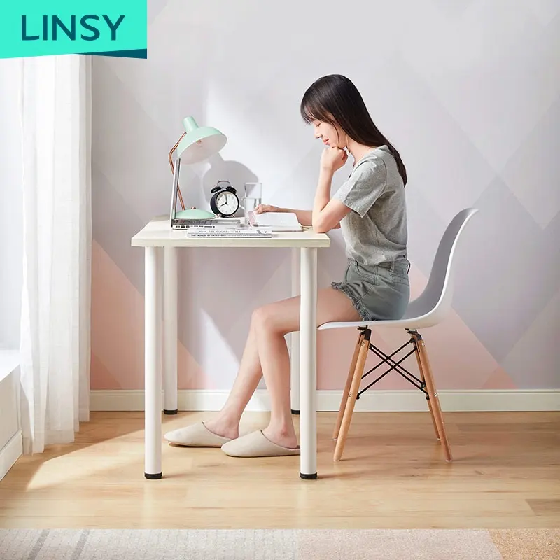 Linsy Bàn Làm Việc Sang Trọng Máy Tính Bàn Đọc Sách Bằng Gỗ Bàn Văn Phòng Hiện Đại Tiếp Tân Bàn Điều Hành Màu Trắng Hiện Đại LS092V1