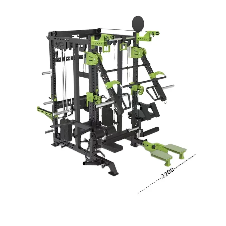 Machine de gymnastique tout-en-un, multifonctionel Smith, câble croisé Smith Power Rack Squat Machine, équipement de Fitness