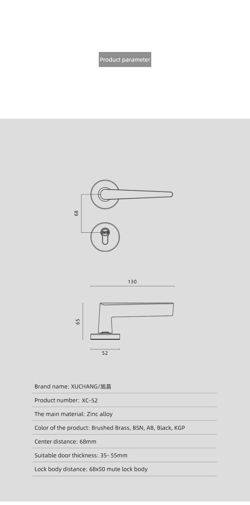 Hot Sale Safety Interior Door Handle Lever Lock With Mortise Door Lock