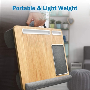 Bamboo Wood Portable <strong>Lap</strong> Tray Laptop <strong>Table</strong> <strong>for</strong> <strong>Computer</strong> With Storage Holder and Mouse Pad - Product Image 4