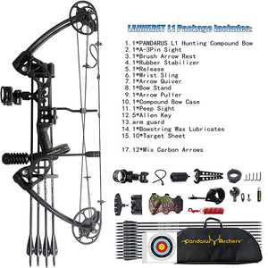 SPG Compound Bow Arrows Archer Fully Adjustable Hard <strong>Archery</strong> Case Compound Bow with All Accessories - Product Image 2