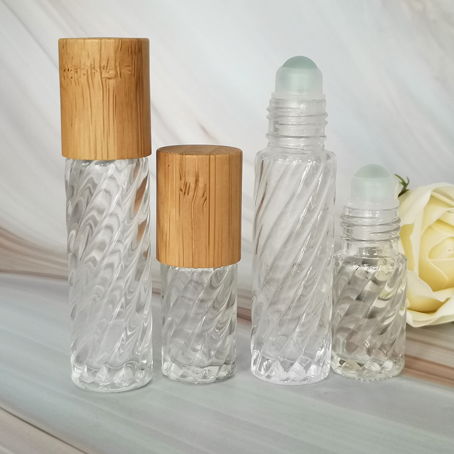 Clear - With plastic roller and bamboo cap