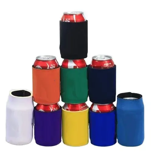 Kustom grosir Neoprene terisolasi 12oz lipat sublimasi pemegang gemuk botol bir coozy Koozy tas pendingin bir