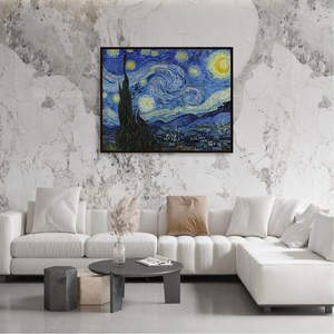 <strong>Vincent</strong> Willem Van Gogh's Famous 'Star Moonlight' Classical Oil Painting Reproduction Custom Model Number Canvas Support Base - Product Image 4