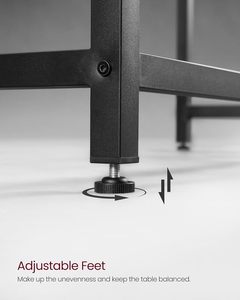 Large <strong>Computer</strong> <strong>Desk</strong> <strong>Stable</strong> and Beautiful Office <strong>Desk</strong> Easy Assembly Steel Frame Wood Alloy Steel Mail Order Packing - Product Image 5