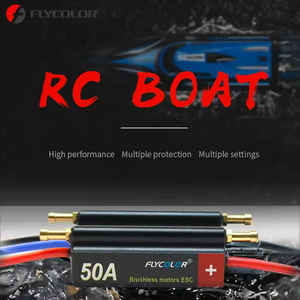 FlyColor 30A 50A 70A 90A 120A RCボートESC防水2-6S LipoブラシレススピードコントローラーRCボートモーター用プログラムカード付き