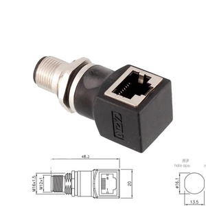 Fábrica M12 4 8 pines a RJ45 Adaptador A D X Código Ethernet PROFINET Adaptador - Product Image 3