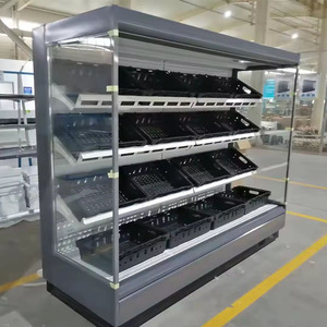 Nhà máy cung cấp đa-boong mở máy làm lạnh siêu thị trái cây và rau hiển thị tủ lạnh thẳng đứng Showcase tủ lạnh - Product Image 5