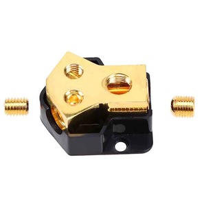 Factory Produce 2 Way 0/2/4 AWG Entrada 4/8/10 AWG Salida Amp Ground Terminal Distribution Block Splitter para Auto Boat Audio