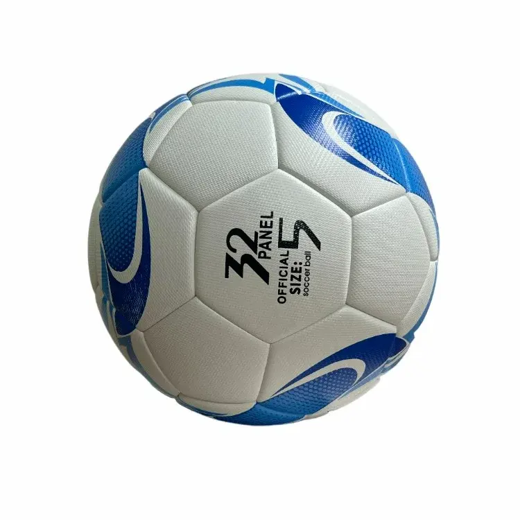 Balón de fútbol de Pvc de tamaño oficial 5 Balones de calidad de entrenamiento con logotipo personalizado impreso de fútbol para partido