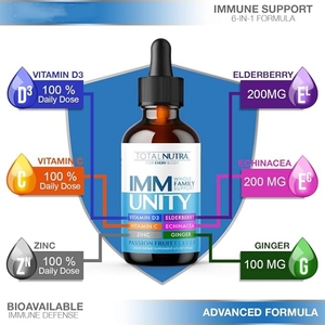 OEM Private Label Vegan Trace Mineral Drops Immune 6-in-1 Liquid Multivitamin Supplement <strong>Immunity</strong> Drops - Product Image 3