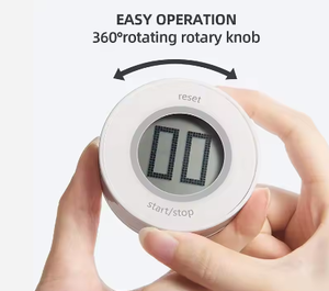 Orologio da cucina sveglia LED 360 rotante manopola digitale timer cucina per anziani e bambini per utilizzare timer da cucina impermeabile - Product Image 2