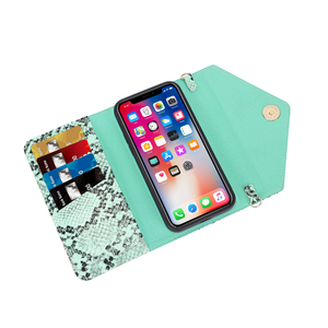 Multifunción de lujo cocodrilo Python Premium PU cuero cartera bolso de mano con correa para iPhone 16 14 15 Pro Max 13