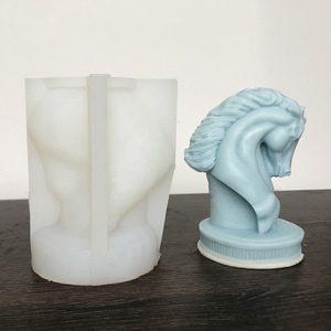 Bền 3D đầu ngựa Silicone Epoxy khuôn nhựa trang trí khuôn thạch cao xà phòng làm khuôn dũng cảm ngựa Silicone nến khuôn mẫu - Product Image 4