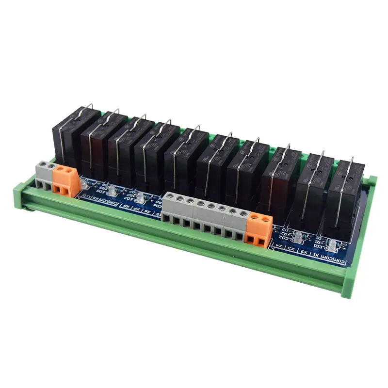 Huaqingjun 10-Kanal 1NO 1NC Hongfa Relais modul 5 Pins Elektro magnetische Relais JQX-115F 24VDC Relais für Füll maschine