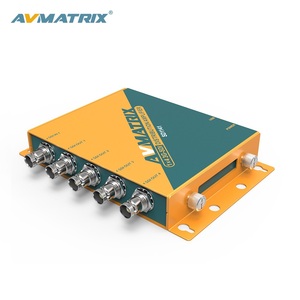 SD1141 AVMATRIX 1in 4 Out Fiber Optic Transmitter and Receiver <strong>SDI</strong> Video <strong>Splitter</strong> for Camera Amplifier Distribution Amplifier