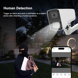 5MP IP Poe Bullet telecamera di sicurezza IP67 di rilevamento umano visione notturna a infrarossi sistema di sicurezza Cctv - Product Image 6