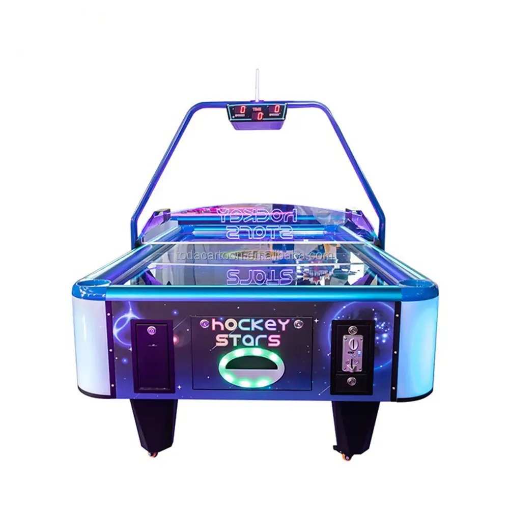 2021スターホッケーホバーボールコイン式アミューズメント機器遊び場ゲームビデオゲームシティU字型表面ホッケーマシン