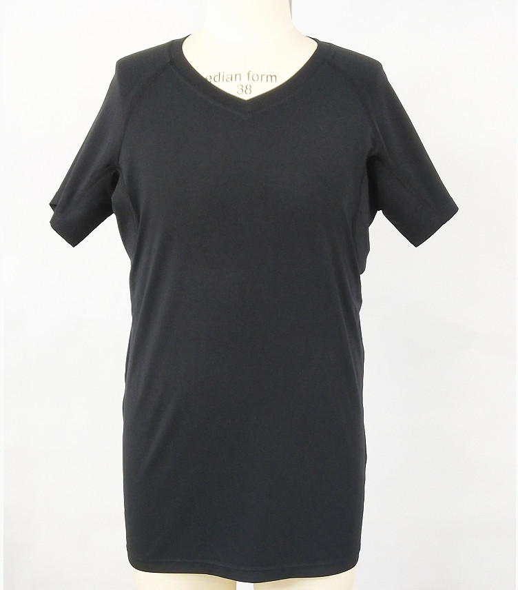Men v neck-Black