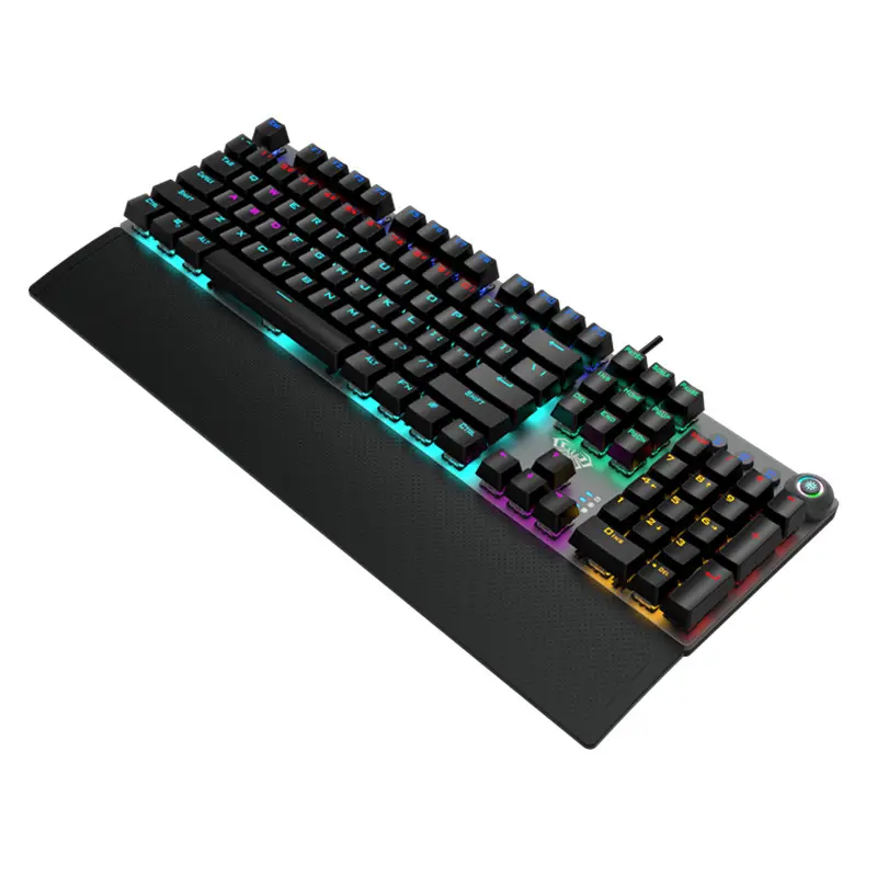 AULA F2058 RGB Gaming Keyboard 104 Keys Backlit Keyboard USB Wired Gaming LED Lighting Multimedia Keyboard