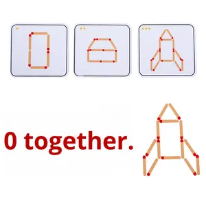 لعبة أعواد الثقاب الخشبية للأطفال، وسائل تعليمية للرياضيات والتفكير المنطقي في المدارس الابتدائية ورياض الأطفال - Product Image 5