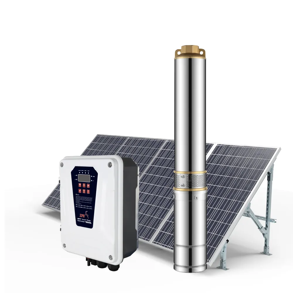 ZRI 3 Inch Solar Pump Water, Solar Pump Kit Complete, Solar Pump System For Agriculture Irrigation