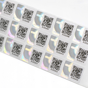 定制打印纸3D激光模切乙烯基防水二维码匹配序列号全息贴纸标签，用于徽标 - Product Image 6