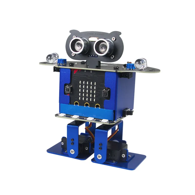 Happybot bipedal de caminhada, robô de dança, música compatível, microbit grafico, aplicativo de programação