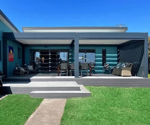 Motorised Outdoor Gazebo Modern Aluminium <strong>Louvre</strong> Roof Bioclimatic Pergola for Sunshade