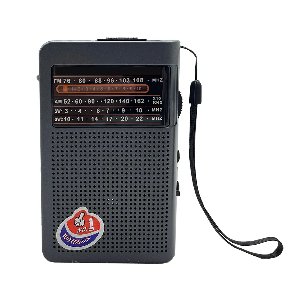 HS-3071 미니 배터리 전원 라디오 AM/FM/SW1-2 4 밴드 휴대용 라디오 지원 USB/FT 카드