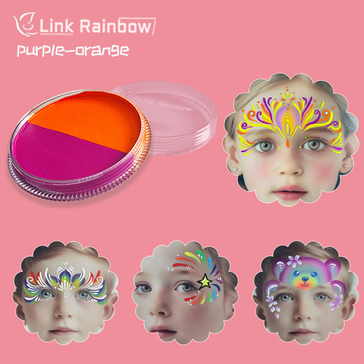 Orange and purple