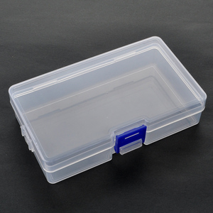 矩形塑料容器透明塑料储物盒，带铰链盖，用于小物品配件工具 - Product Image 3
