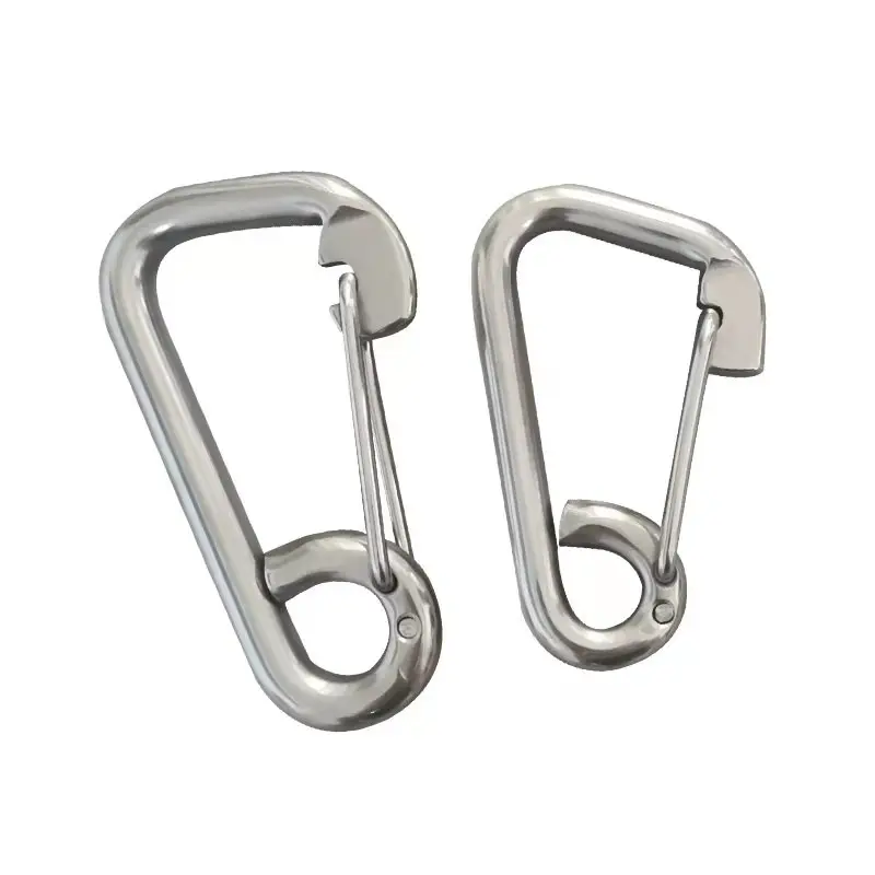 Thép Không Gỉ An Toàn Kim Loại Snap Hook Carabiner Snap Hook Cho Đi Bộ Đường Dài Leo Núi