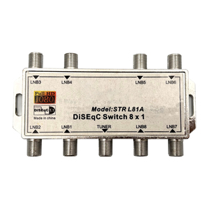 สวิตช์ diseqc ดิจิทัล8 LNB แบบคู่พร้อมตัวรับ8 in 1และตัวรับ1ทำจากอลูมิเนียม - Product Image 1