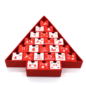 2023低价圣诞倒计时礼品盒圣诞树形盒 - Product Image 1