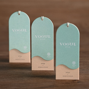 Etiquetas colgantes para hombres y mujeres, etiqueta de ropa personalizada, textura de cáscara de huevo, etiquetas colgantes distintivas con Cuerdas elásticas - Product Image 3
