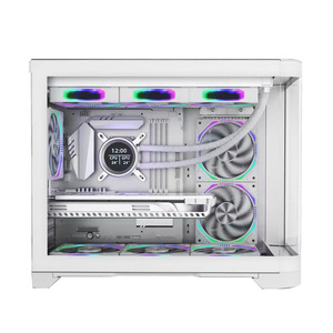 Temperli cam ile masaüstü için bilgisayar kasası ATX/MATX PC oyun kasası şeffaf kabine CPU GPU sunucu kasası - Product Image 4