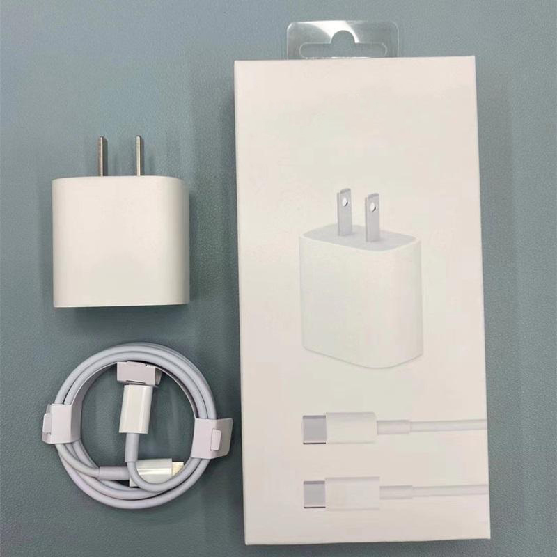 Cargador y cable EU 20W para iPhone 14, 13, 12, 11 blanco