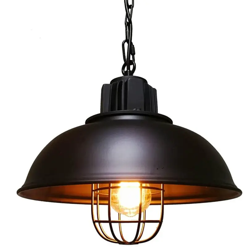 Industrial Pendant Light Fixture for Kitchen Island Black Metal Pendant Light for Pool Tables