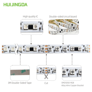 Dc24v Smd 5050 <strong>Rgb</strong> 96leds/m 12mm Pcb Ip20 5m/roll Pixel Digital <strong>Led</strong> Strip/Smart Strip Light - Product Image 3