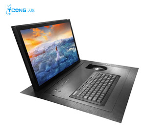 会議システムモニターフリッパー電動フリップアップLCDモニターリフト隠しコンピューターモニターリフト (リモコン付き) - Product Image 3